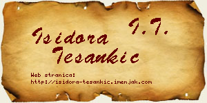 Isidora Tešankić vizit kartica
